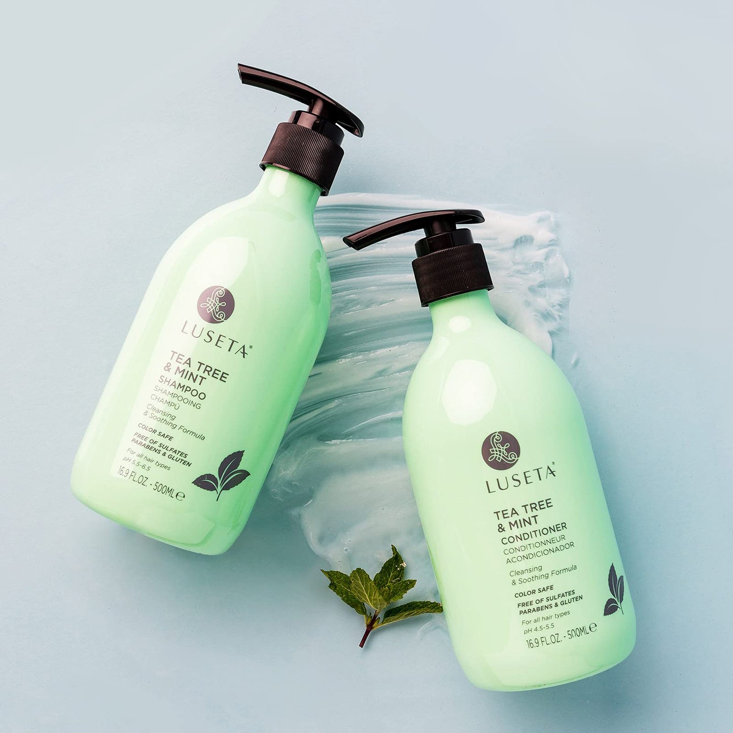 Luseta Tea Tree & Mint Shampoo Cleansing and Soothing for All Hair Types Nourishing & Invigorating Scalp Fights Dandruff 16.9 Oz Beauty & Personal Care L LUSETA