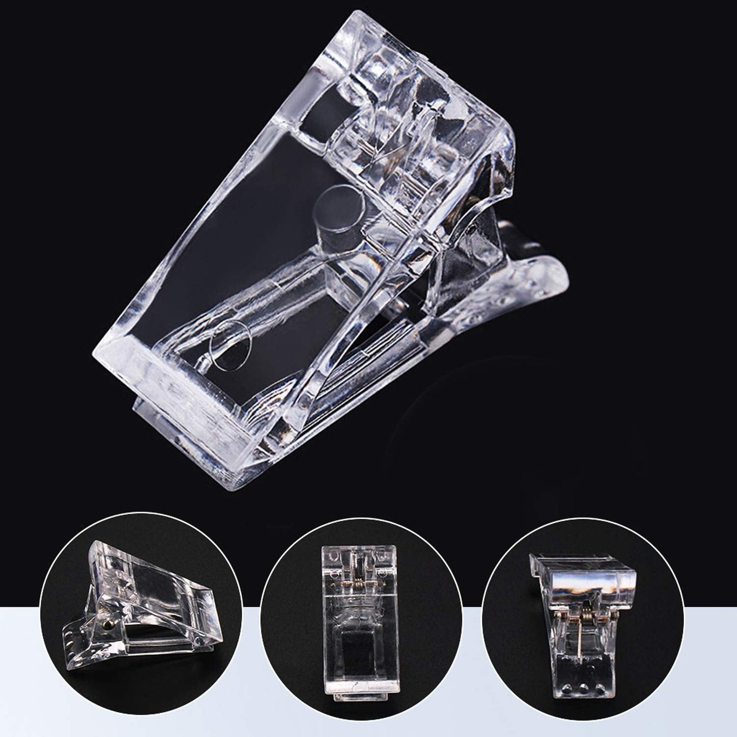 12Pcs Nail Tips Clip for Quick Building Polygel Nail Clips for Polygel Finger Nail Extension Manicure Nail Art Tool with 1Pcs False Nail Tip Trimmer Beauty & Personal Care Benbeno