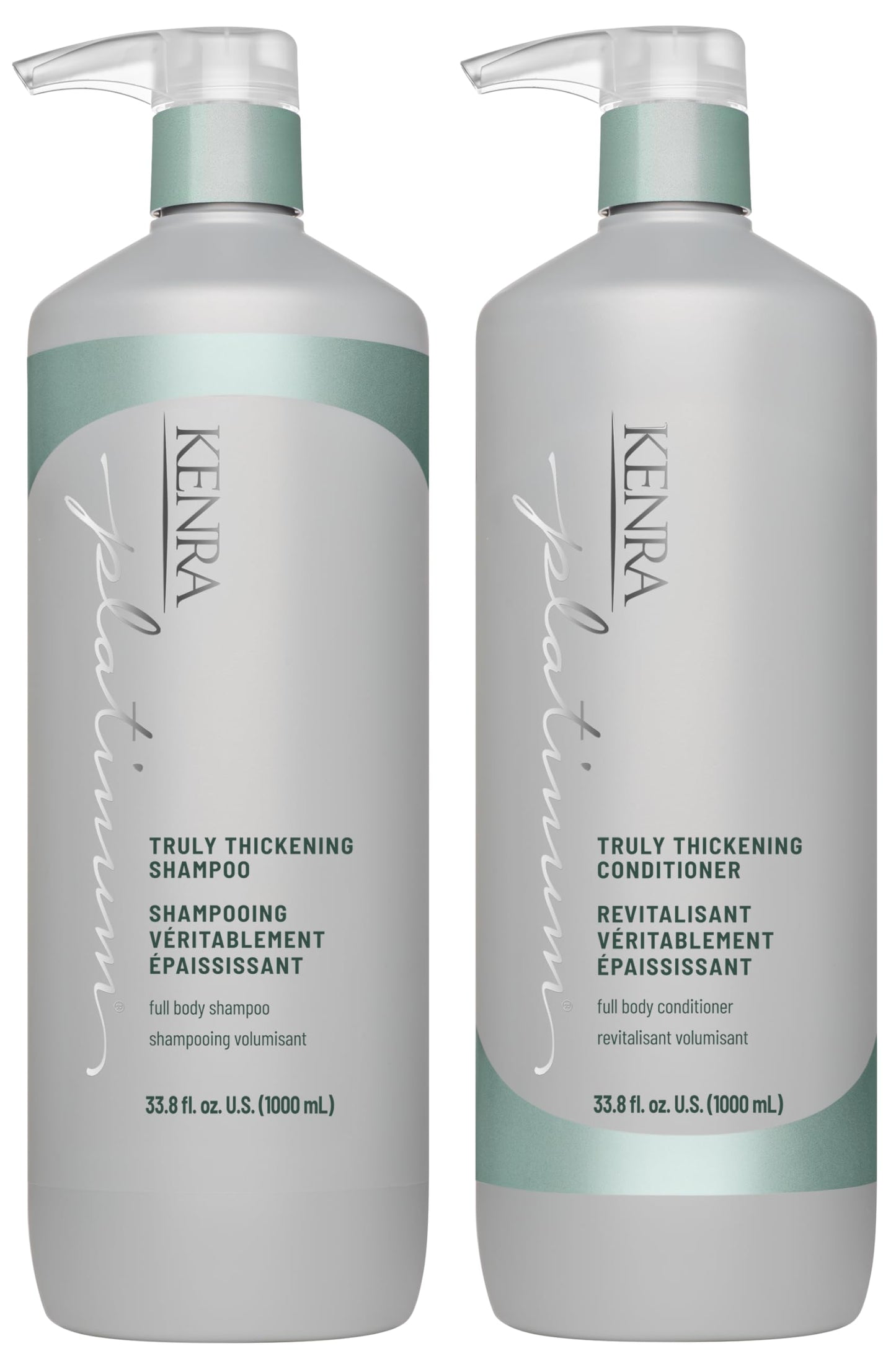 Kenra Platinum Truly Thickening Shampoo & Conditioner Set| Volumizing + Fuller-Looking Hair | Adds Body | Lightweight | for Fine & Thin Hair | Sulfate Beauty & Personal Care Kenra