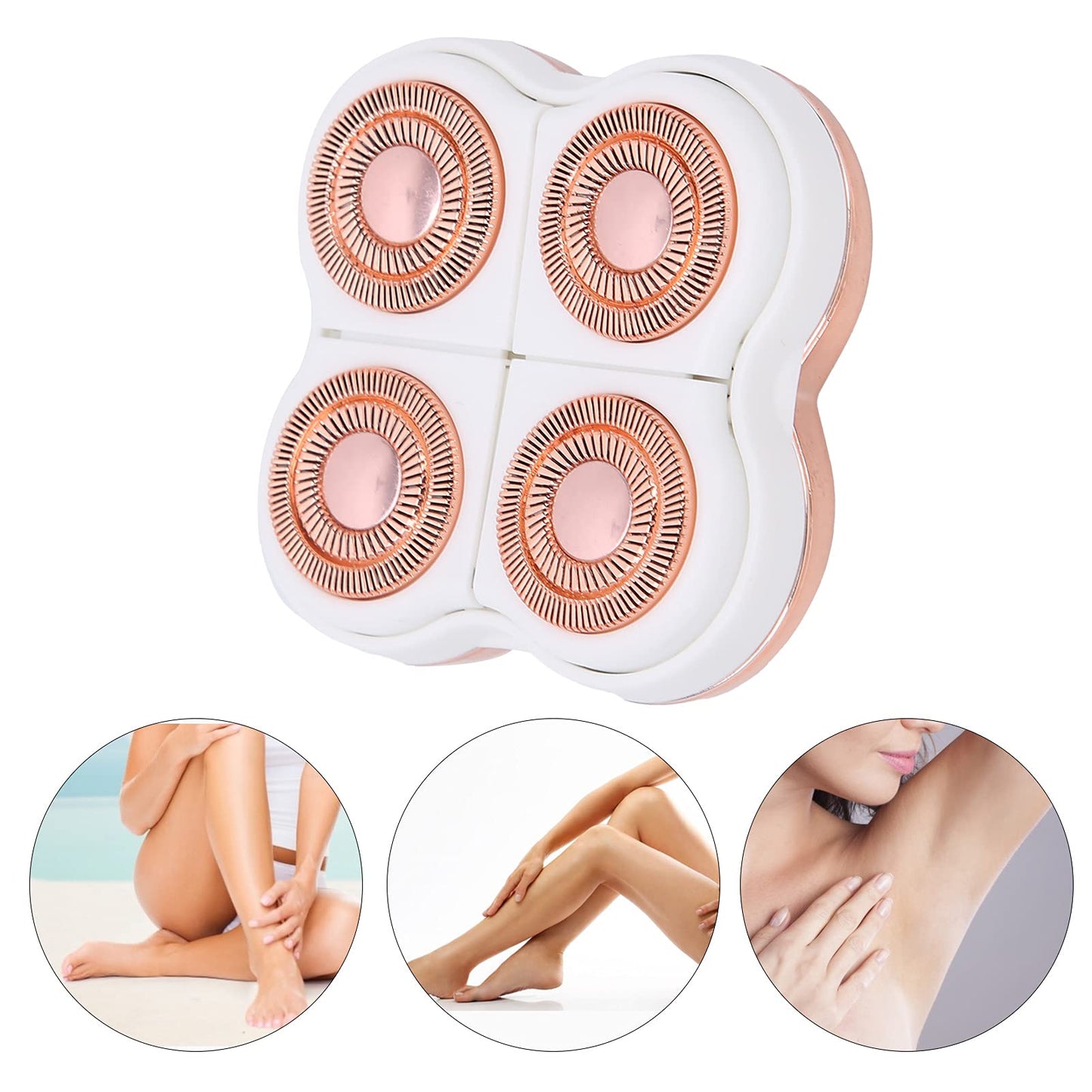 Hair Remover Replacement Head for Electric Hair Removal Device - Gold-Plated 360° Floating Blade - Suitable for Wet & Dry Use - Compatible with 4 Head Beauty and Personal Care Dioche