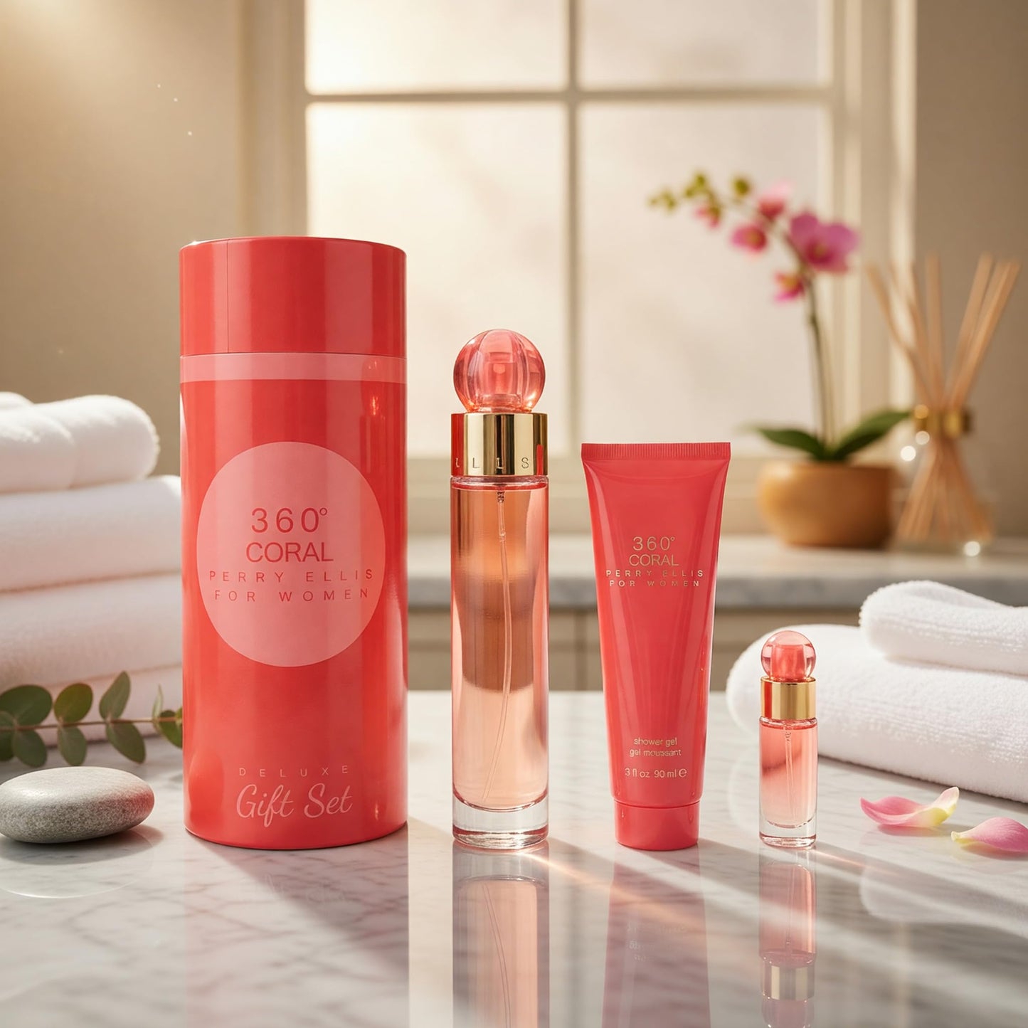 360 CORAL/PERRY ELLIS DELUXE GIFT SET (W) Beauty & Personal Care Perry Ellis