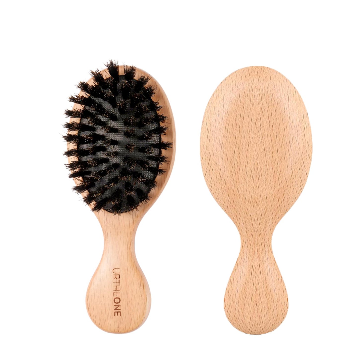 URTHEONE 100% Pure Mini Boar Bristle Hair Brush Small Travel Pocket Brush Beauty and Personal Care URTHEONE Default Title