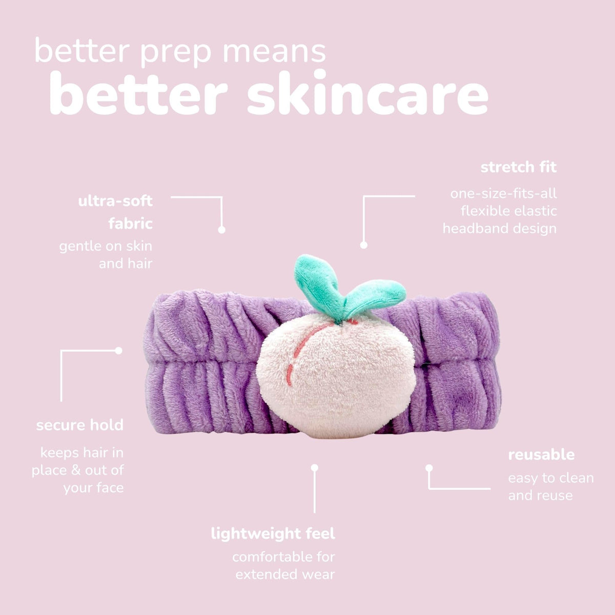 The Crème Shop 3D Teddy Headband (Peach Please)