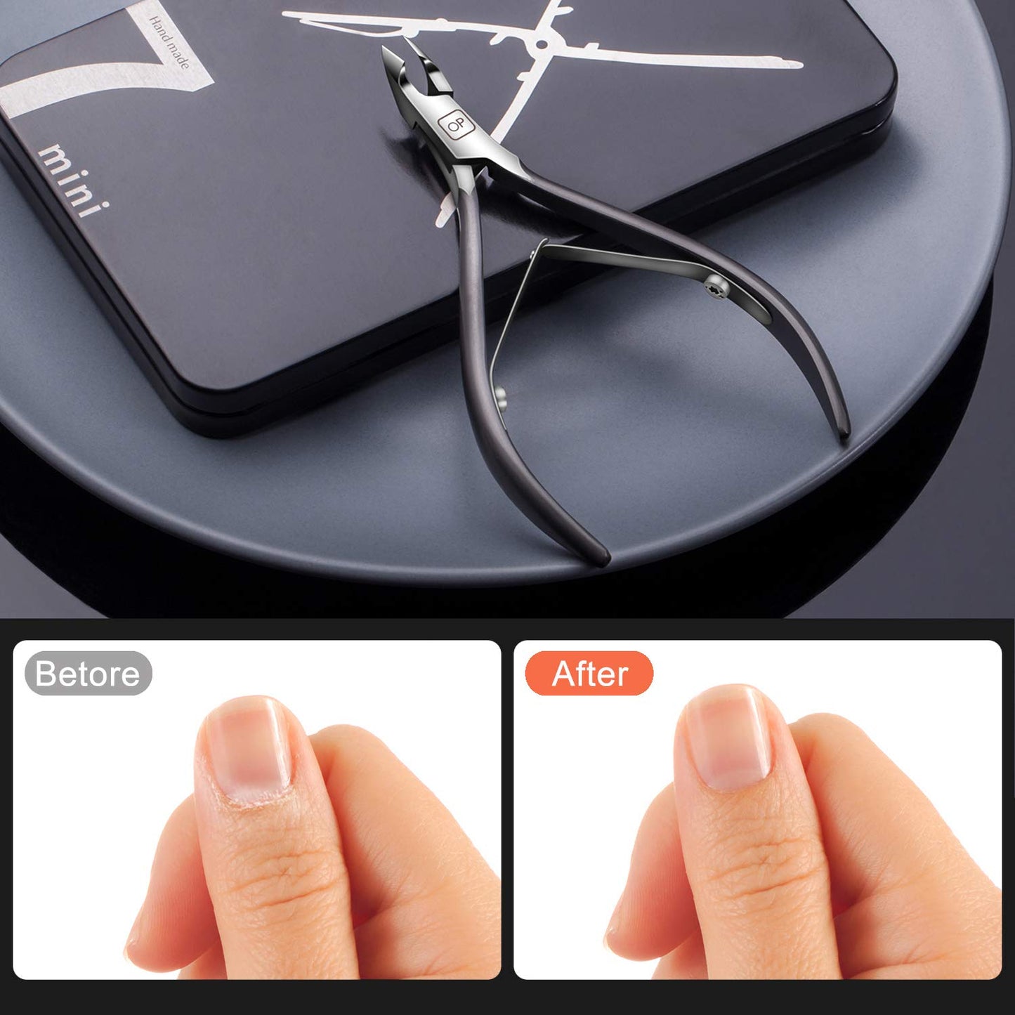 Cuticle Nippers Salon Grade for Manicurist Extremely Sharp Effortless Cuticle Trimmer Precise Clippers Pedicure Manicure Nail Care Tool, opove X7 Beauty & Personal Care opove