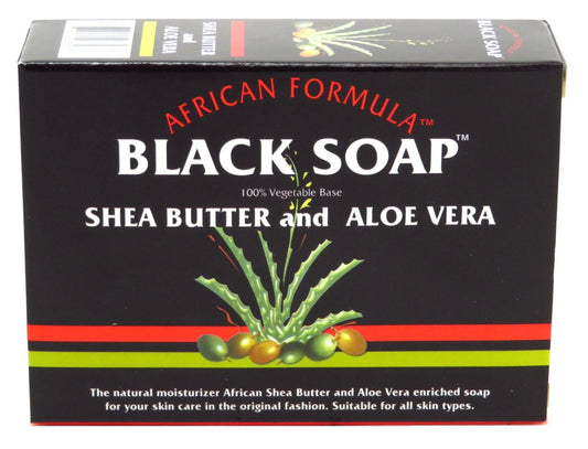 African Formula Black Soap 3.5 Ounce Shea Butter & Aloe Vera (Pack of 2) Beauty & Personal Care Genuine African Formula