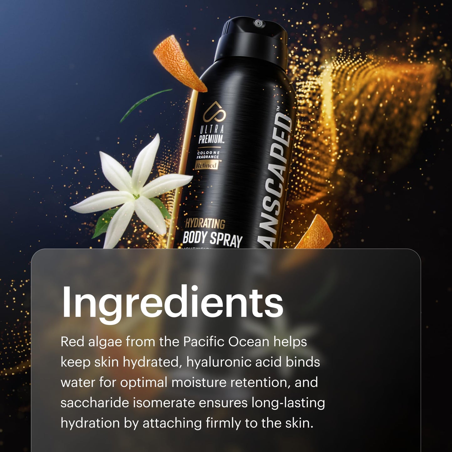 MANSCAPED® UltraPremium Hydrating Body Spray, Non-Greasy Quick Drying Spray-On Moisturizer Formula with Red Algae and Hyaluronic Acid Beauty & Personal Care MANSCAPED