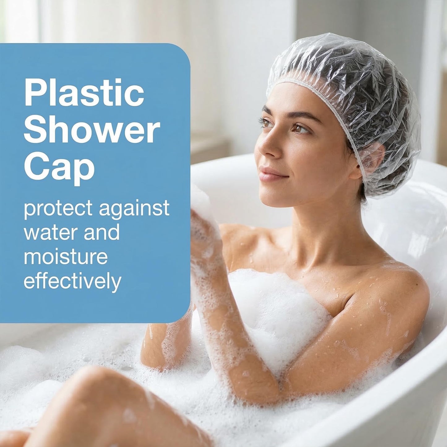 MAQIHAN 30 Disposable Shower Caps Large - Thickened Plastic Hair Caps for Deep Conditioning Shower Cap Reusable Waterproof for Women Men Hair Beauty and Personal Care MAQIHAN
