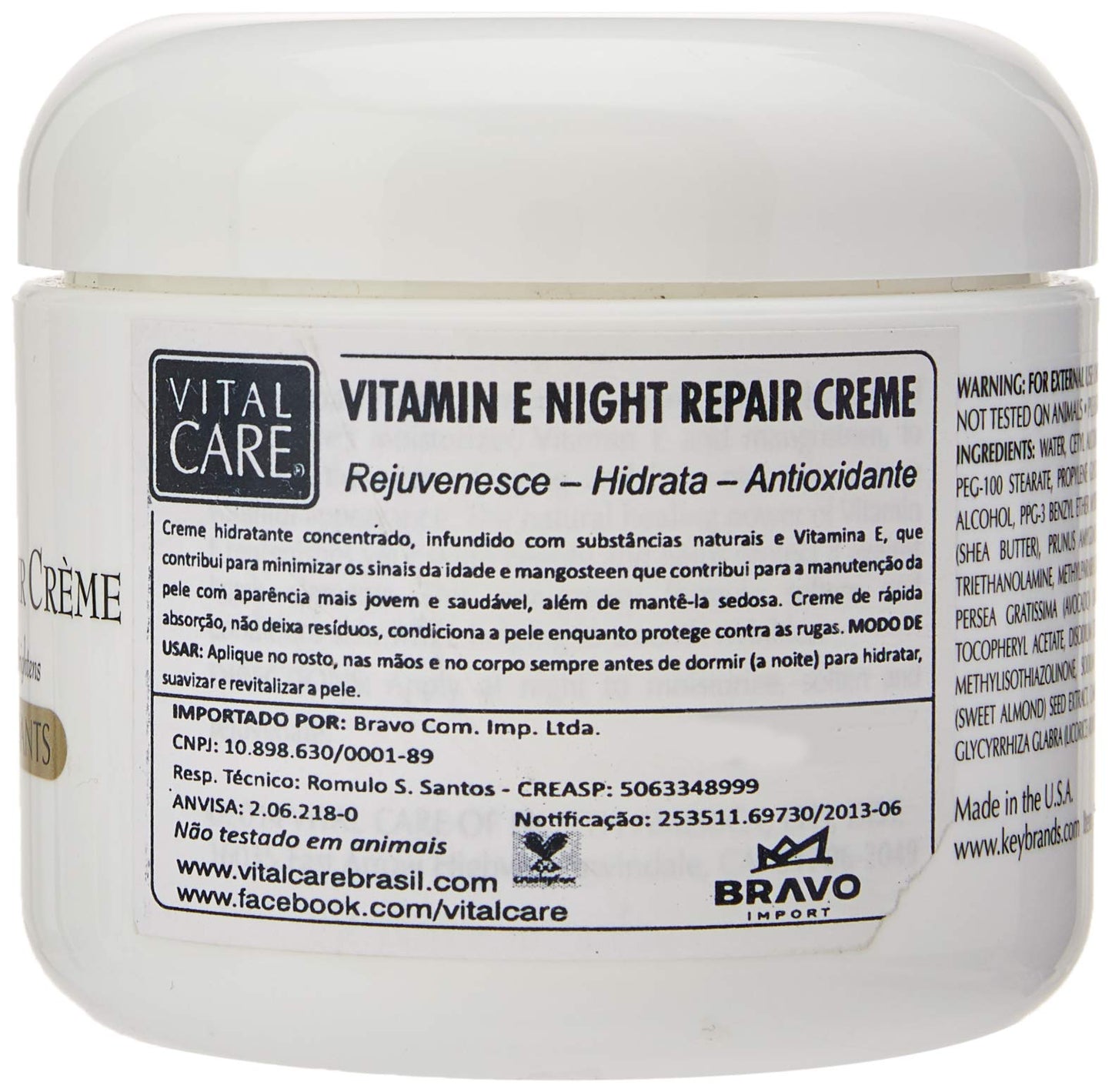 Vital Care Anti-Aging Vitamin E Night Repair Crème Jar 4 oz Beauty & Personal Care Vital Care