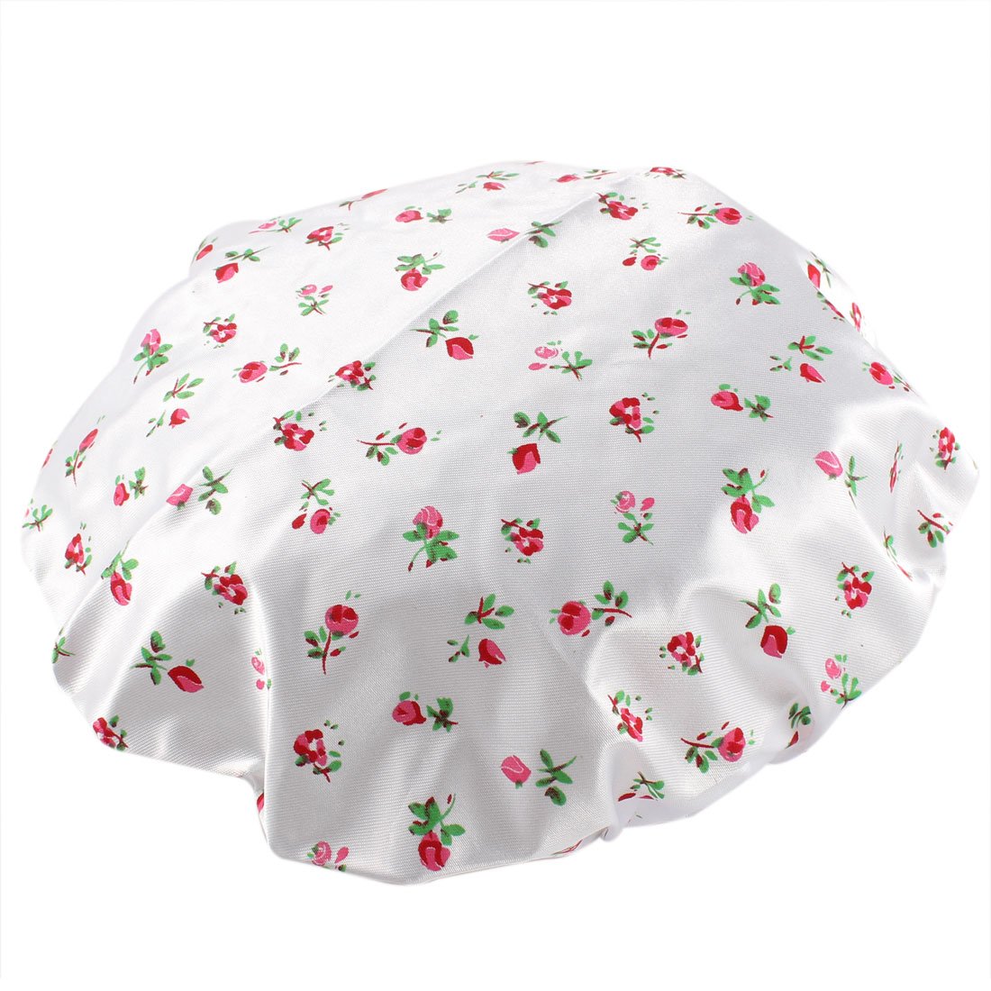 Ruilogod Lady Nylon Flower Print Water Resistance Bathing Hat Shower Cap White (id: d63 198 eae a69 39c Beauty and Personal Care Ruilogod