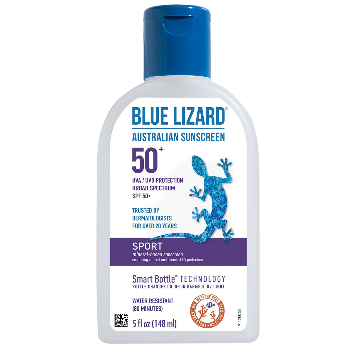 BLUE LIZARD Sport Mineral-Based Sunscreen Lotion - SPF 50+ - 5 oz Beauty & Personal Care BLUE LIZARD