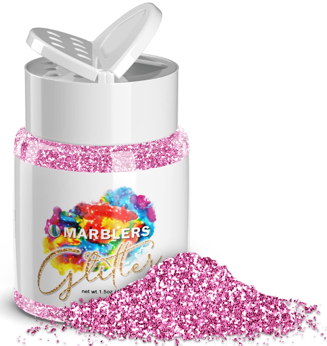MARBLERS Twinkle Glitter [Flamingo] 1.5oz (42g) | Fine | Non-Toxic, Vegan, Cruelty-Free | Face, Body, Eyeshadow, Hair, Festival, Party Makeup | Nail Beauty & Personal Care MARBLERS