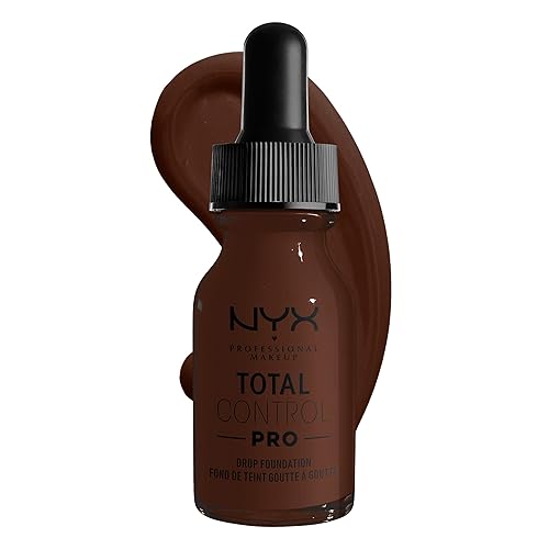 NYX PROFESSIONAL MAKEUP Total Control Pro Drop Foundation, Skin-True Buildable Coverage - Deep Ebony Beauty & Personal Care NYX PROFESSIONAL MAKEUP