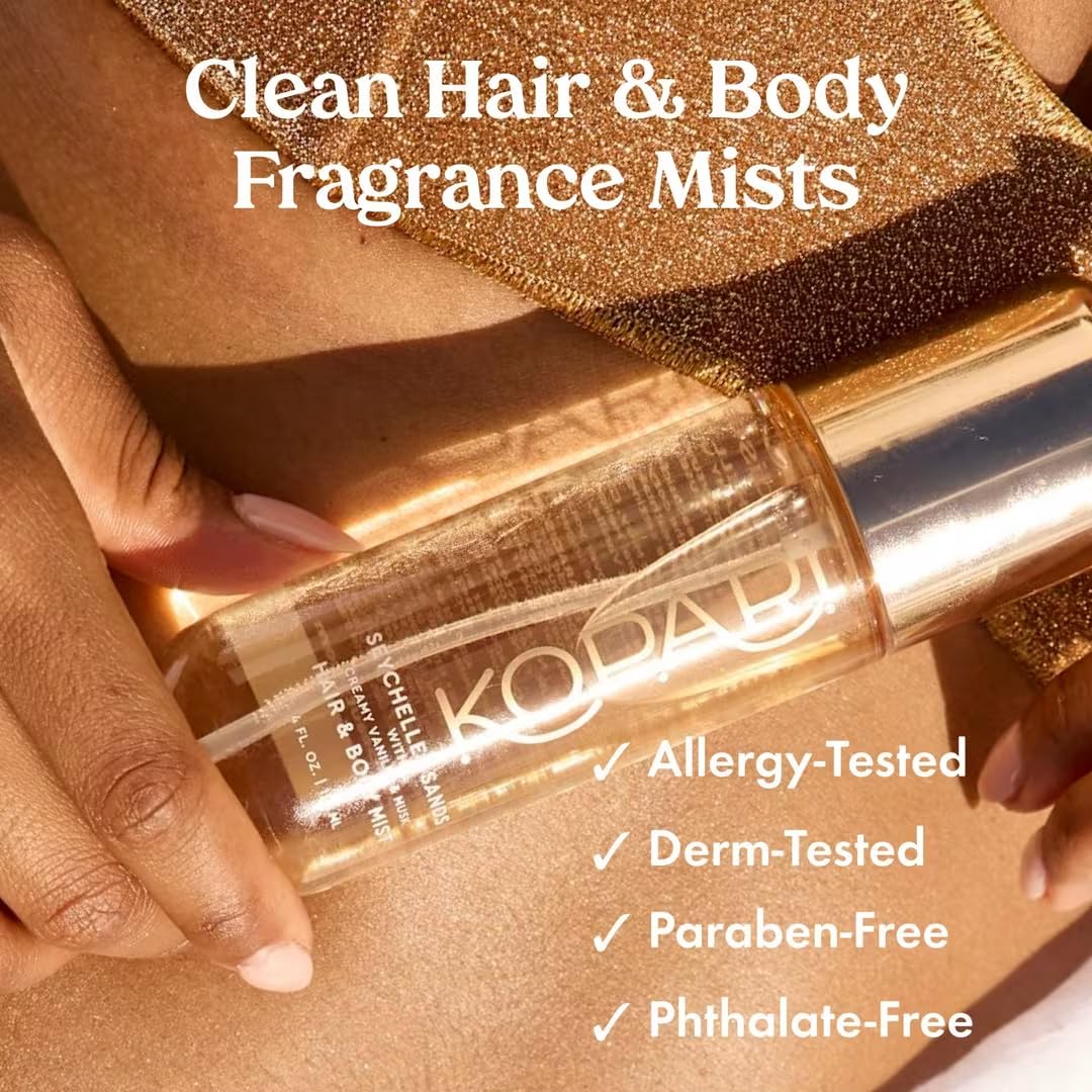 Kopari Hair & Body Mist Seychelles Sands, Long-Lasting Creamy Vanilla & Musk Scent, Seductive Warm Fragrance, Toasted Vanilla, 4 oz Beauty & Personal Care Kopari