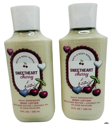 Bath & Body Works Sweetheart Cherry Body Lotion 8 Ounces Each Pack of 2 Beauty & Personal Care Bath & Body Works