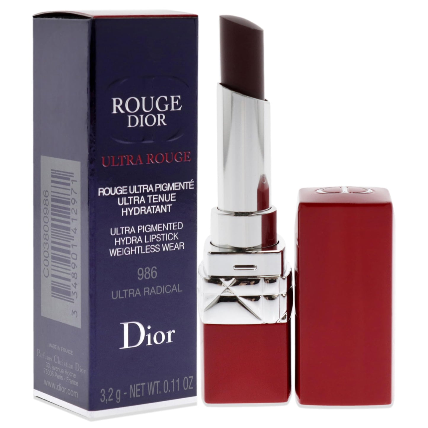 Christian Dior Rouge Dior Ultra Rouge Lipstick - 986 Ultra Radical Women Lipstick 0.11 oz Beauty & Personal Care Dior