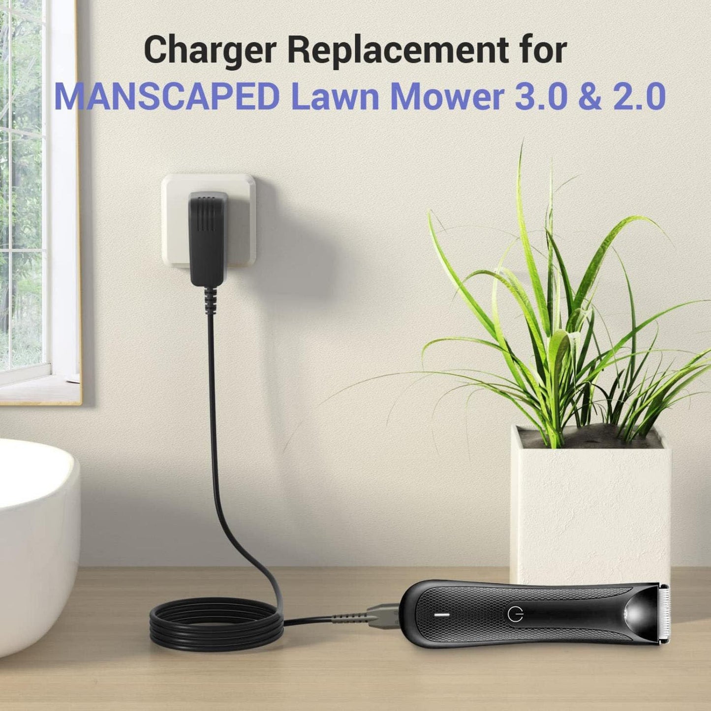 DAGIJIRD Hair Trimmer Charger Replacement for Manscaped Lawn Mower 3.0/2.0 Electric Groin Hair Trimmer Clipper Beauty and Personal Care DAGIJIRD