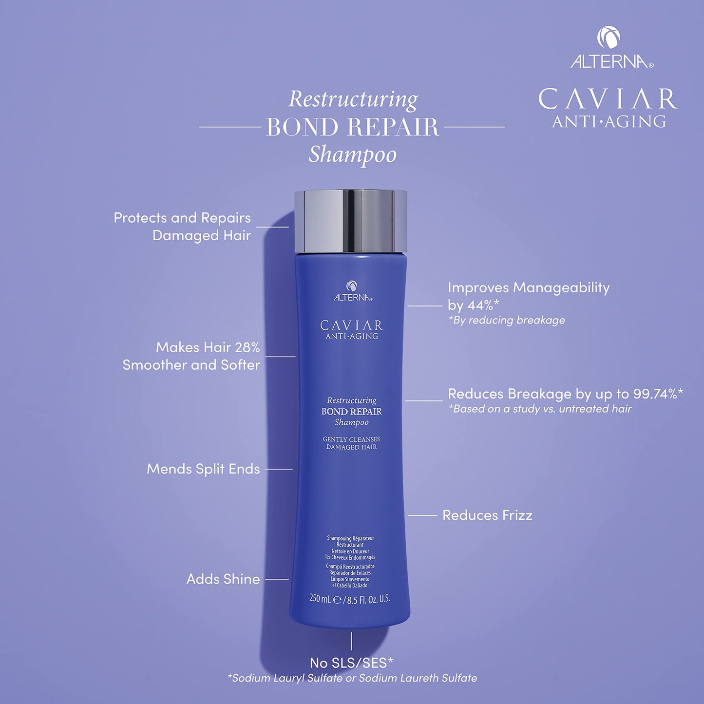 Alterna Caviar Anti-Aging Restructuring Bond Repair Shampoo/ Conditoner Set, 8.5 Fl Oz (Pack of 2) Beauty & Personal Care Alterna