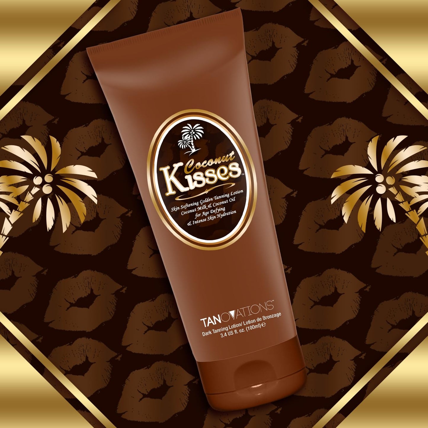 Ed Hardy Coconut Kisses Golden Tanning Lotion Cruelty Free, Gluten Free, Mineral Oil Free, DHA Free for All skin type, 3.4 oz Beauty & Personal Care ED HARDY