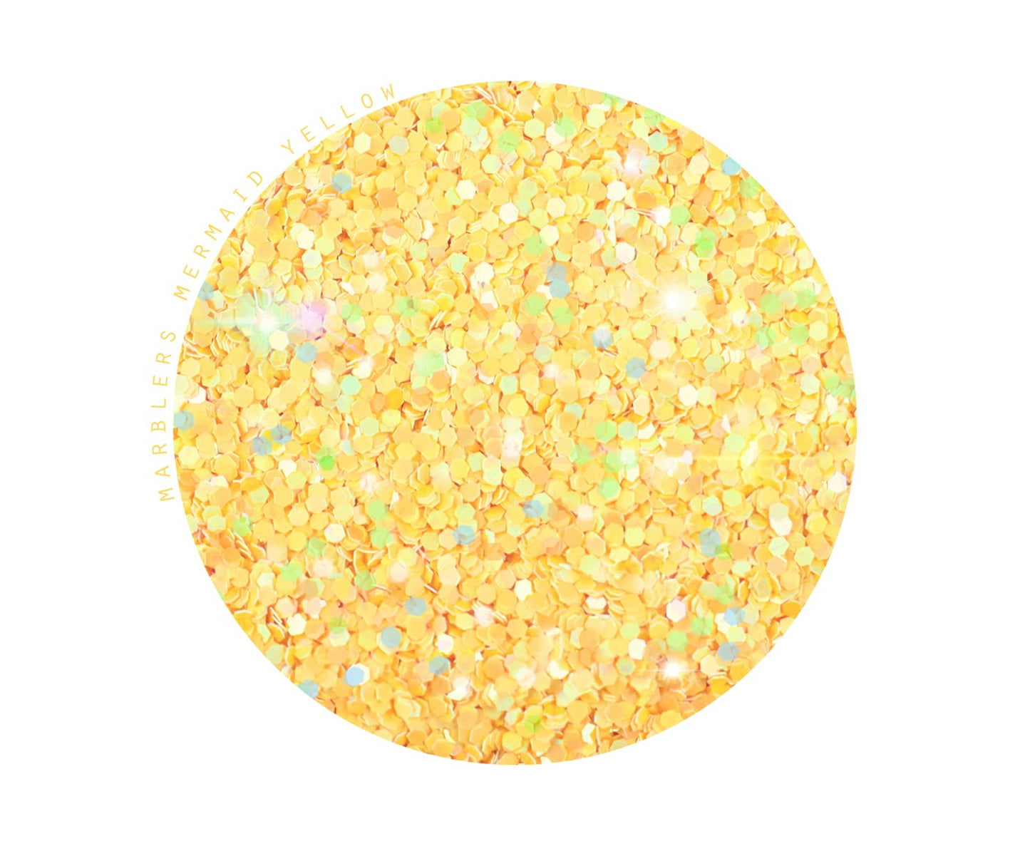 MARBLERS Mermaid Shaped Face & Body Glitter [Yellow] 0.18oz (5g) | Chunky | Chopped | Flake | Non-Toxic | Vegan | Cruelty-Free | Festival, Rave Beauty & Personal Care MARBLERS