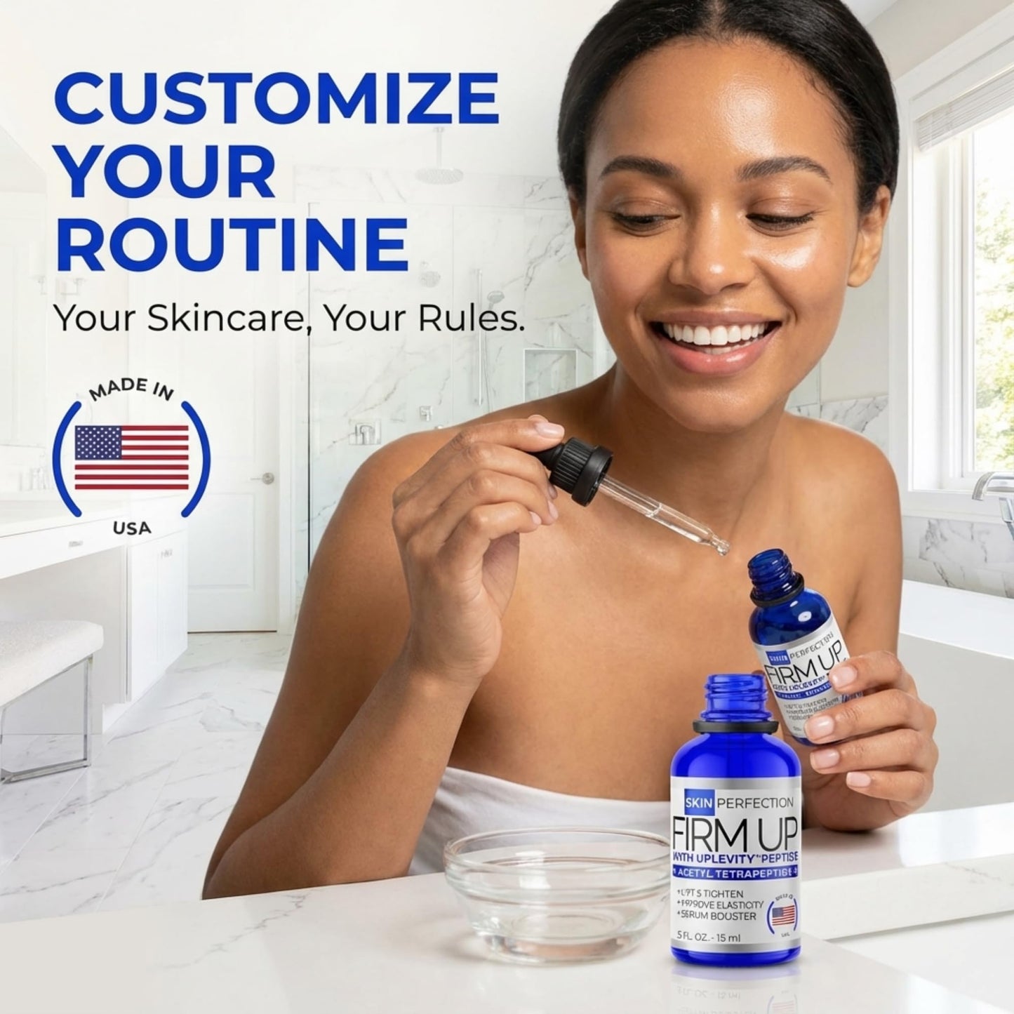 Skin Perfection Uplevity Anti-aging Tightening Peptide Serum Booster Firming Peptide Increase Elasticity Add To Any Moisturizer for Added Beauty & Personal Care Skin Perfection