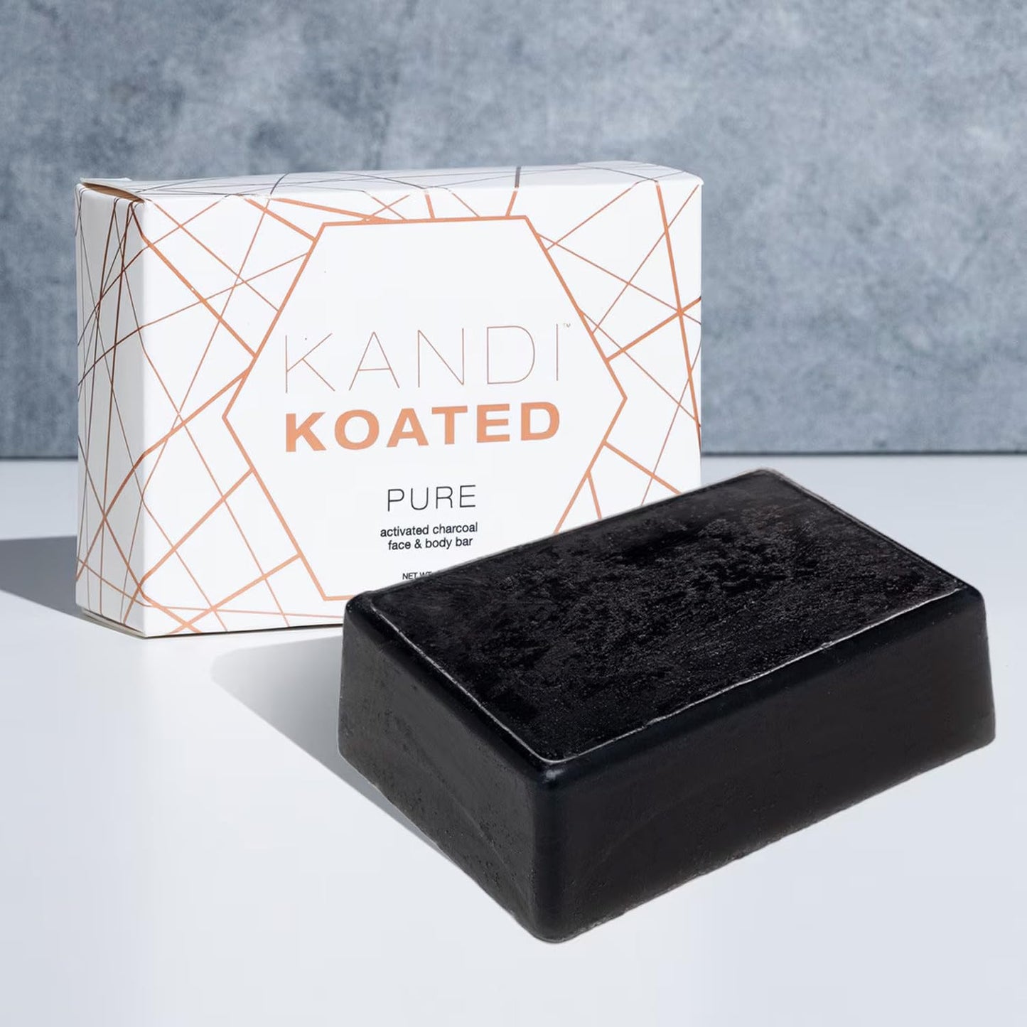 Kandi Koated PURE Face & Body Cleansing Bar Burruss - Neem & Moringa Oils, Sea Moss, Coffee Extract - Activated Charcoal Detox for Clear, Radiant Skin Beauty & Personal Care Kandi
