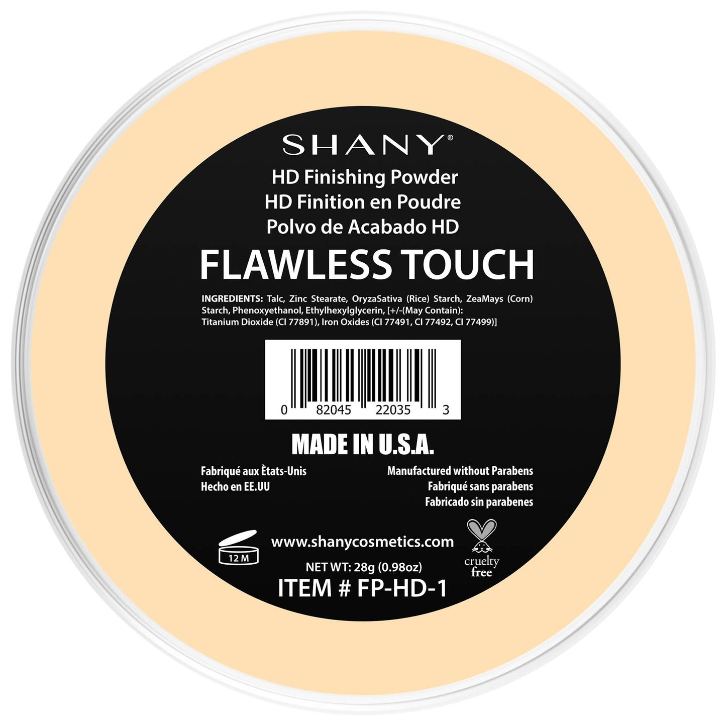 SHANY HD Finishing Powder Translucent - Paraben Free - FLAWLESS TOUCH Beauty & Personal Care SHANY