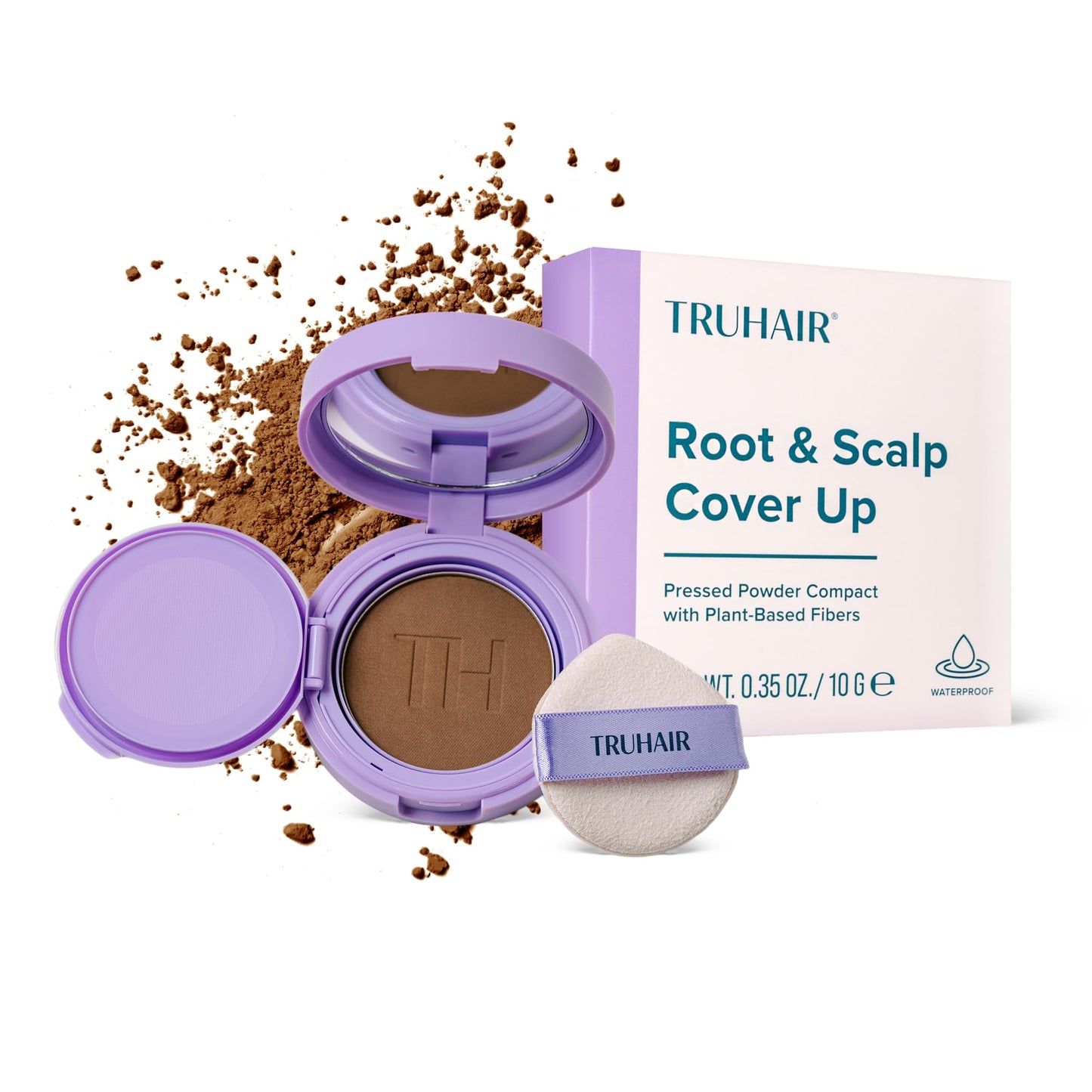TRUHAIR Root & Scalp Cover Up Pressed Powder Compact, Waterproof, Weightless Hair Coverage & Bald Spot Concealing, Root Touch Up Hair Color for Gray Beauty & Personal Care Truhair