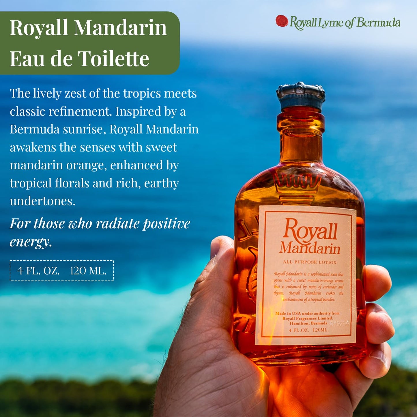 ROYALL MANDARIN, Men's Heritage Eau de Toilette, Bright Citrus Fragrance - 4 oz Spray Beauty & Personal Care ROYALL LYME