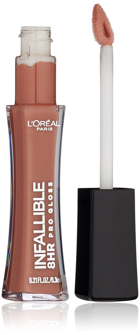L'Oréal Paris Infallible 8 HR Pro Gloss, Barely Nude, 0.21 fl. oz.