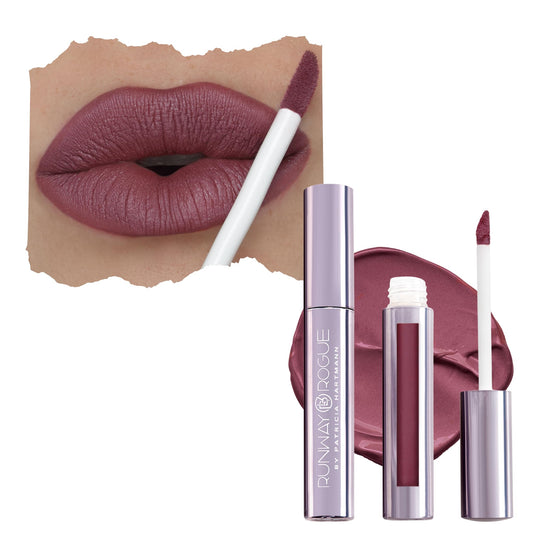 Runway Rogue Velvet Glam Liquid Lipstick, Almost-Matte Rose-Plum Lipstick, ‘On Stage’ Beauty & Personal Care Runway Rogue