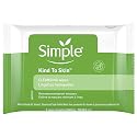 Simple Kind to Skin Facial Cleansing Wipes Cleanser & Makeup Remover Cleansing Removes Waterproof Mascara 7 Wipes Beauty & Personal Care Simple