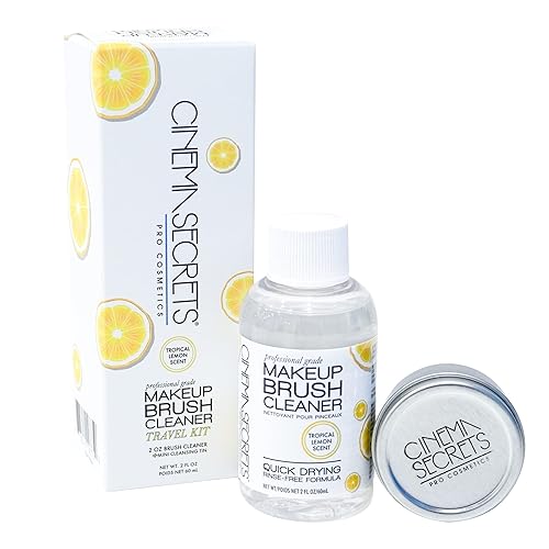 Cinema Secrets Original Makeup Brush Cleaner Kit - Professional Cleanser + Cleansing Tin for Makeup Brushes - Quick-Drying, Rinse-Free Formula Beauty & Personal Care CINEMA SECRETS