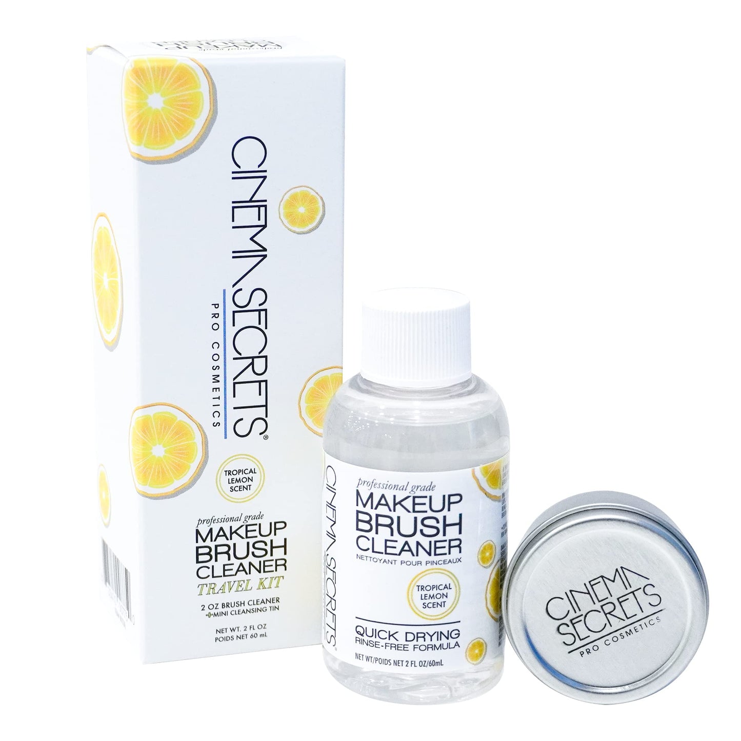 Cinema Secrets Original Makeup Brush Cleaner Kit - Professional Cleanser + Cleansing Tin for Makeup Brushes - Quick-Drying, Rinse-Free Formula Beauty & Personal Care CINEMA SECRETS