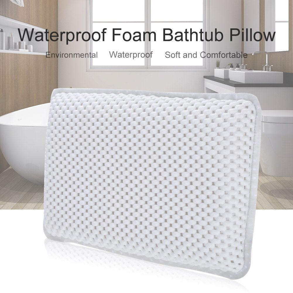 Yosoo Health Gear Spa Bath Pillow, Cushioned Bathtub Pillow with Suction Cups, PVC Bath and Spa Head Rest, White, Neck/Back Support Beauty and Personal Care Yosoo Health Gear