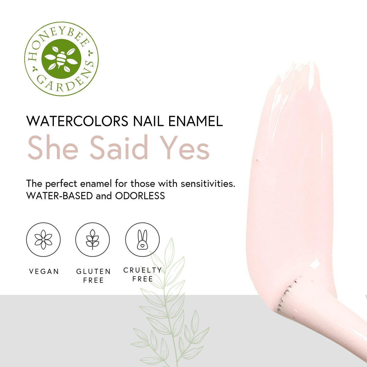 Honeybee Gardens Water-Based Nail Enamel, She Said Yes, Matte Opaque Light Pastel Pink, Eco-Friendly, Odorless & Vibrant Polish, 0.5 fl oz Beauty & Personal Care Honeybee Gardens