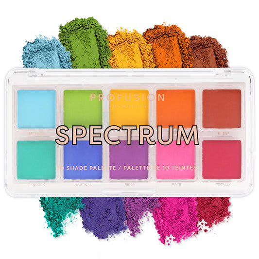 Profusion Cosmetics 10 Shade Eyeshadow Palette - High Pigmented Multi-Finish Colors, Vegan & Cruelty-Free, Create Stunning Looks On-the-Go -