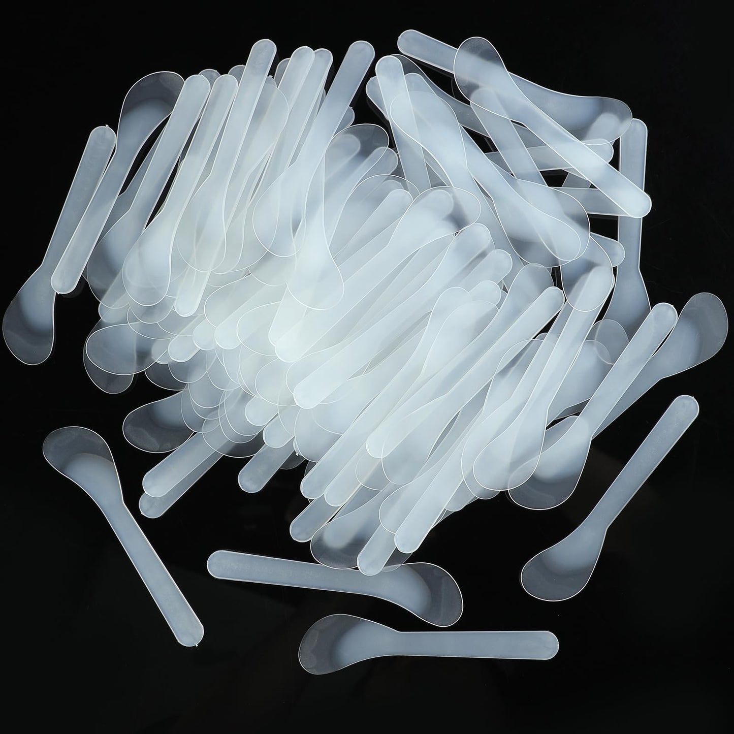 Senkary 200 Pack Large Cosmetic Spatulas 5 Inch Plastic Makeup Spatulas Disposable Facial Skincare Face Mask Applicators (Translucent) Beauty & Personal Care Senkary