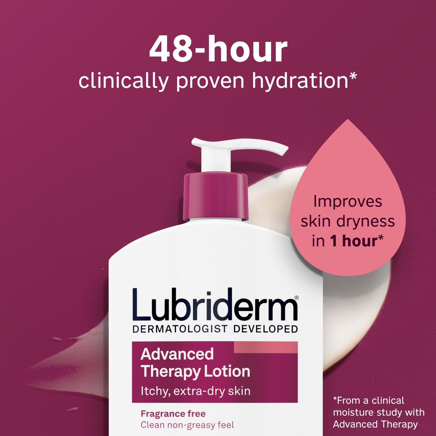 Lubriderm Advanced Therapy Body Lotion, Fragrance-Free Lotion for Extremely Dry Skin, Pro-Ceramide Hydration for Itchy, Dry, Sensitive Skin, Hand Beauty & Personal Care Lubriderm