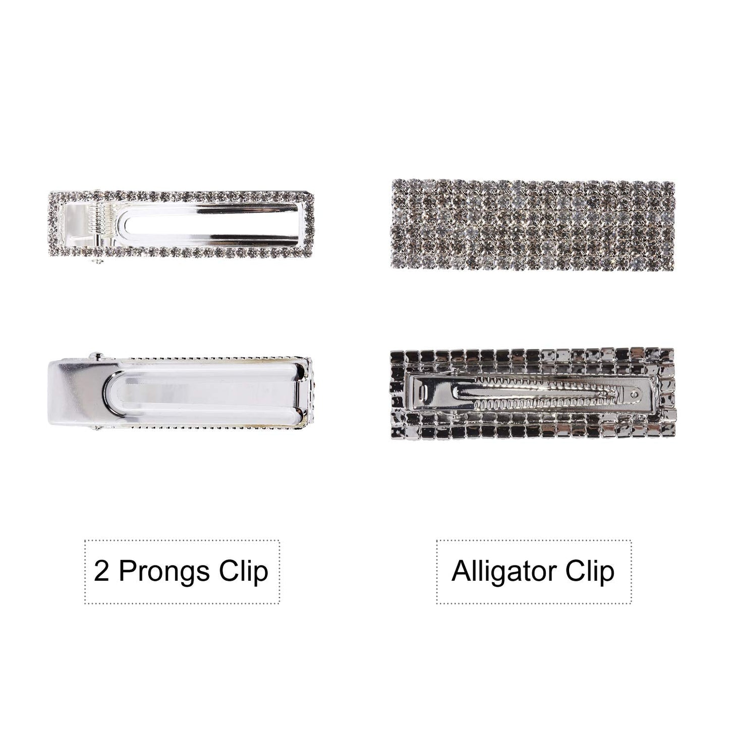 Lawie 12 Pack Silver Vintage Retro Geometric Metal Pearl Crystal Rhinestone Branch Leaf Hair Clips Snap Barrettes Claw Clamps U Shaped Wedding Party Beauty & Personal Care Lawie