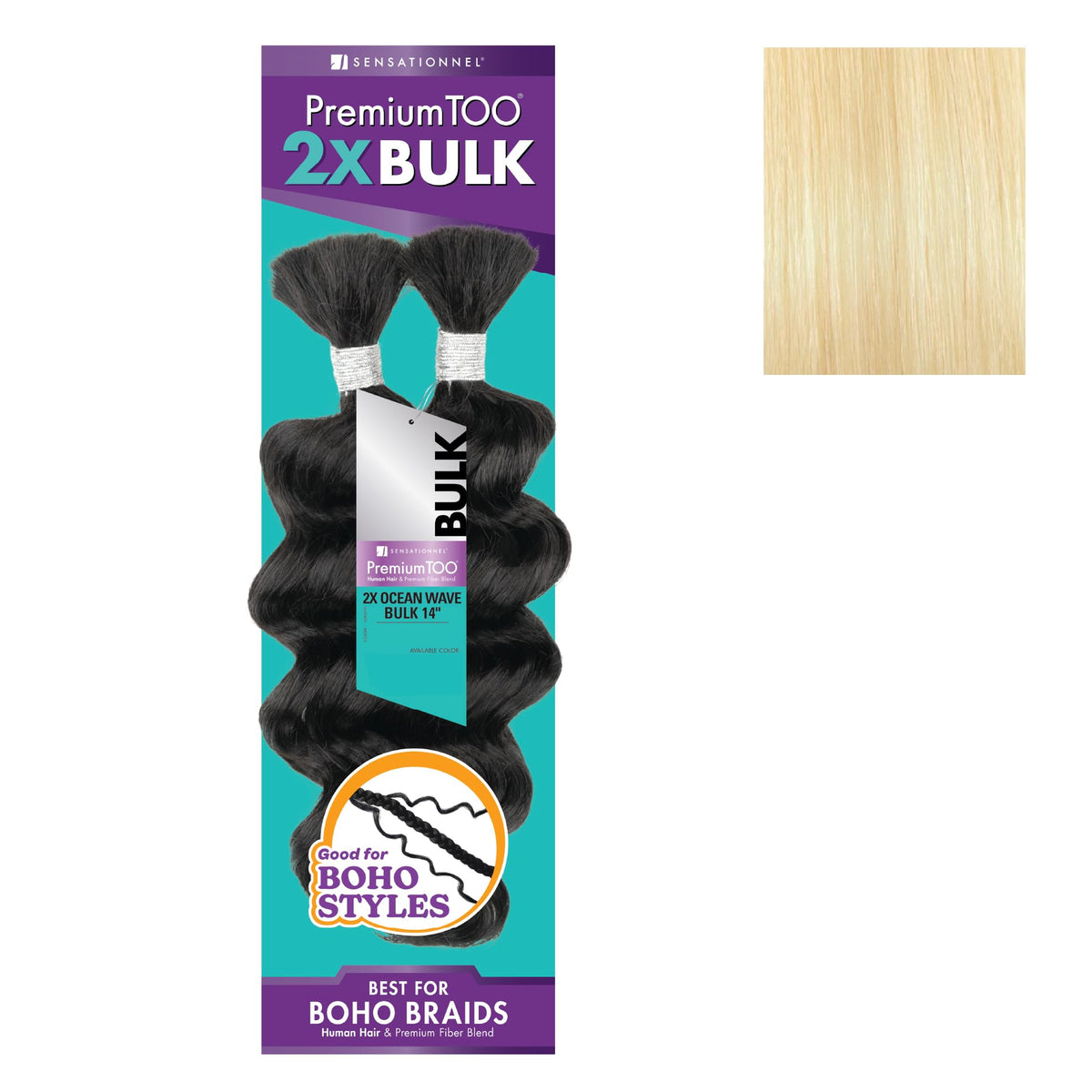 Sensationnel PremiumToo Bulk Weaving-2X Ocean Wave,1pk 14in, 613 BLONDE