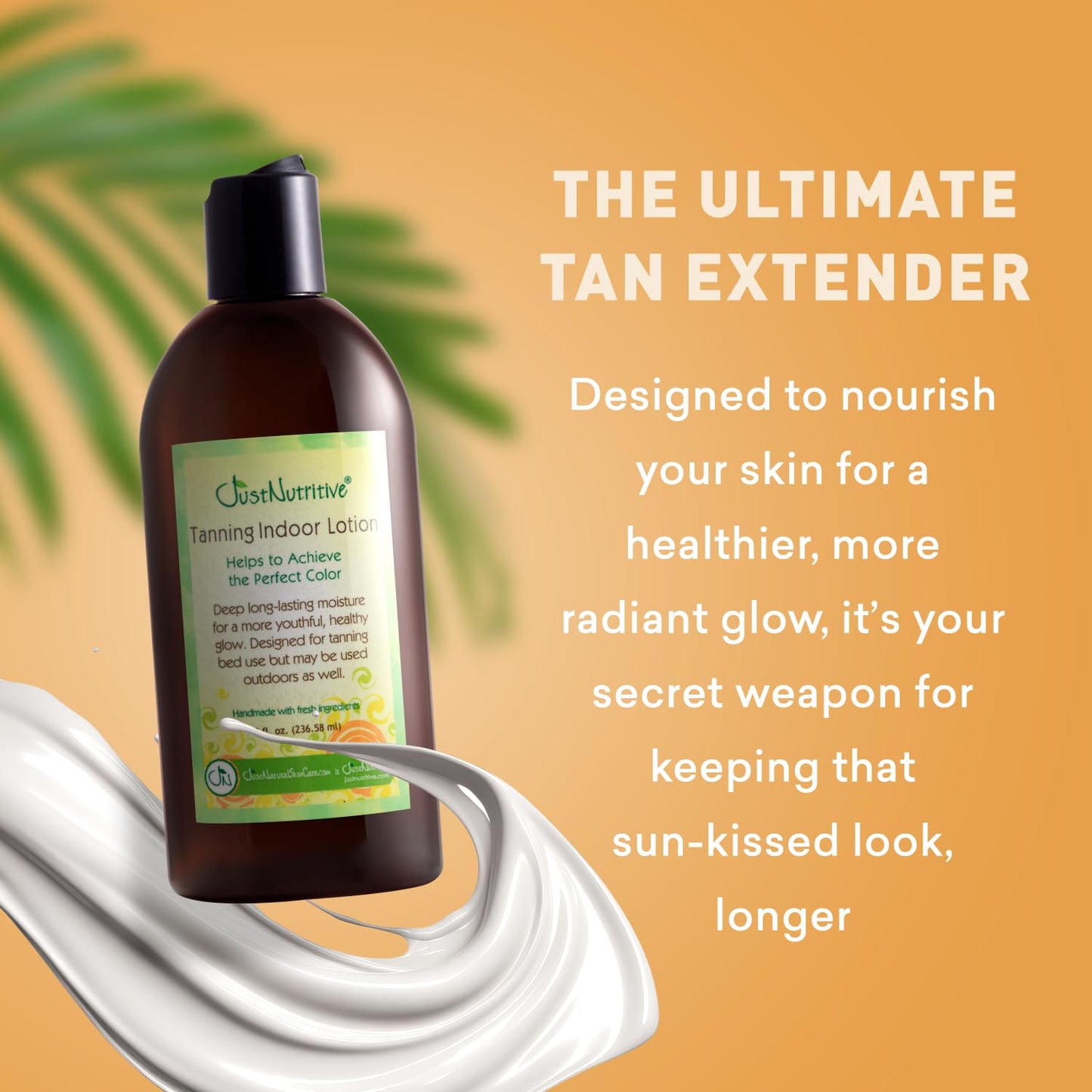 Just Nutritive Indoor Tanning Lotion | Natural Tanning Bed Moisturizer to Accelerate, Extend & Maintain Tan | With Aloe, Coffee, Papaya & Vitamin E | Beauty & Personal Care Just Nutritive
