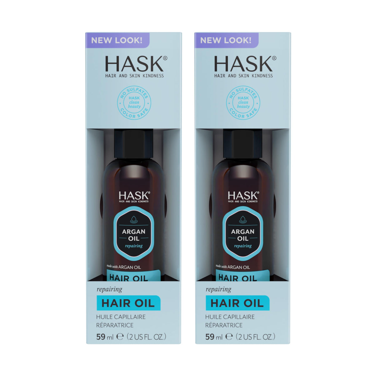 HASK Repair Argan Oil Shine Hair Oil, Pack of 2