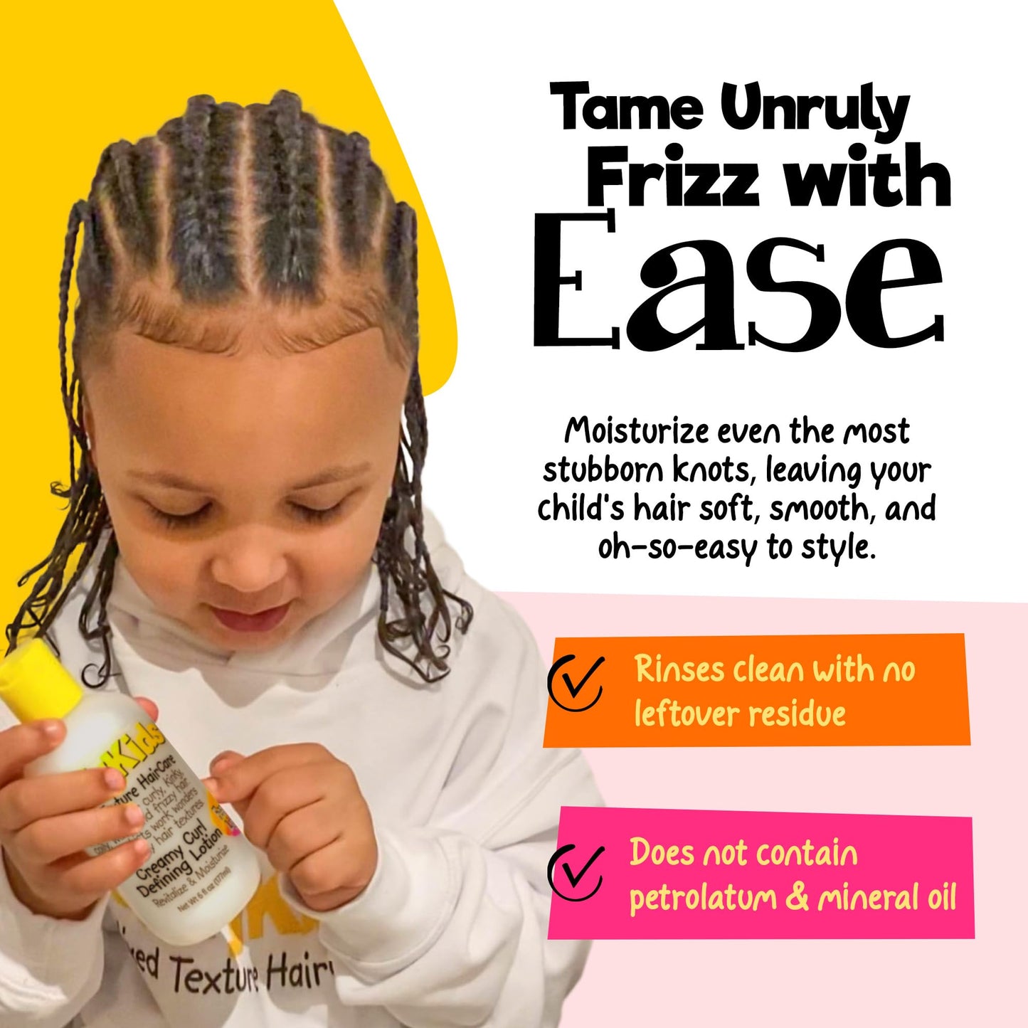 CurlyKids Curl Defining Lotion - Lightweight Creamy Hair Lotion for Frizz-Free, Soft & Defined Curls - Kids Haircare for Curly, Kinky, Coily & Wavy Beauty & Personal Care CurlyKids
