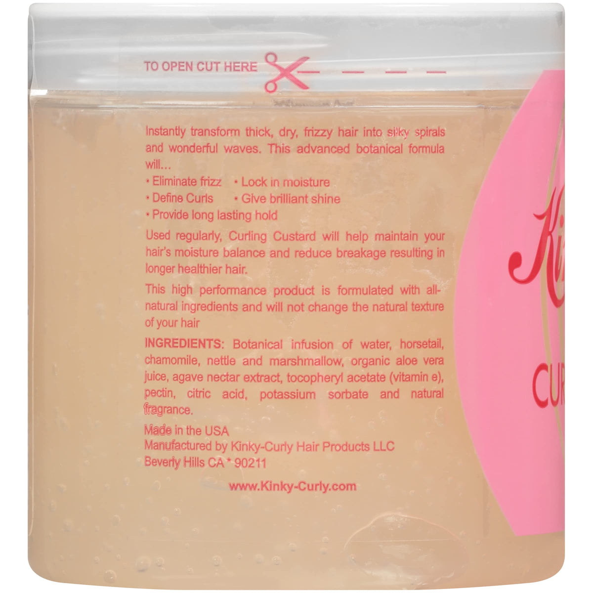 U/S/Kinky Curly Curl Cusard Gel 8oz - Definition Enhancing, Frizz-Fighting Formula for Textured Curls Beauty & Personal Care Kinky Curly