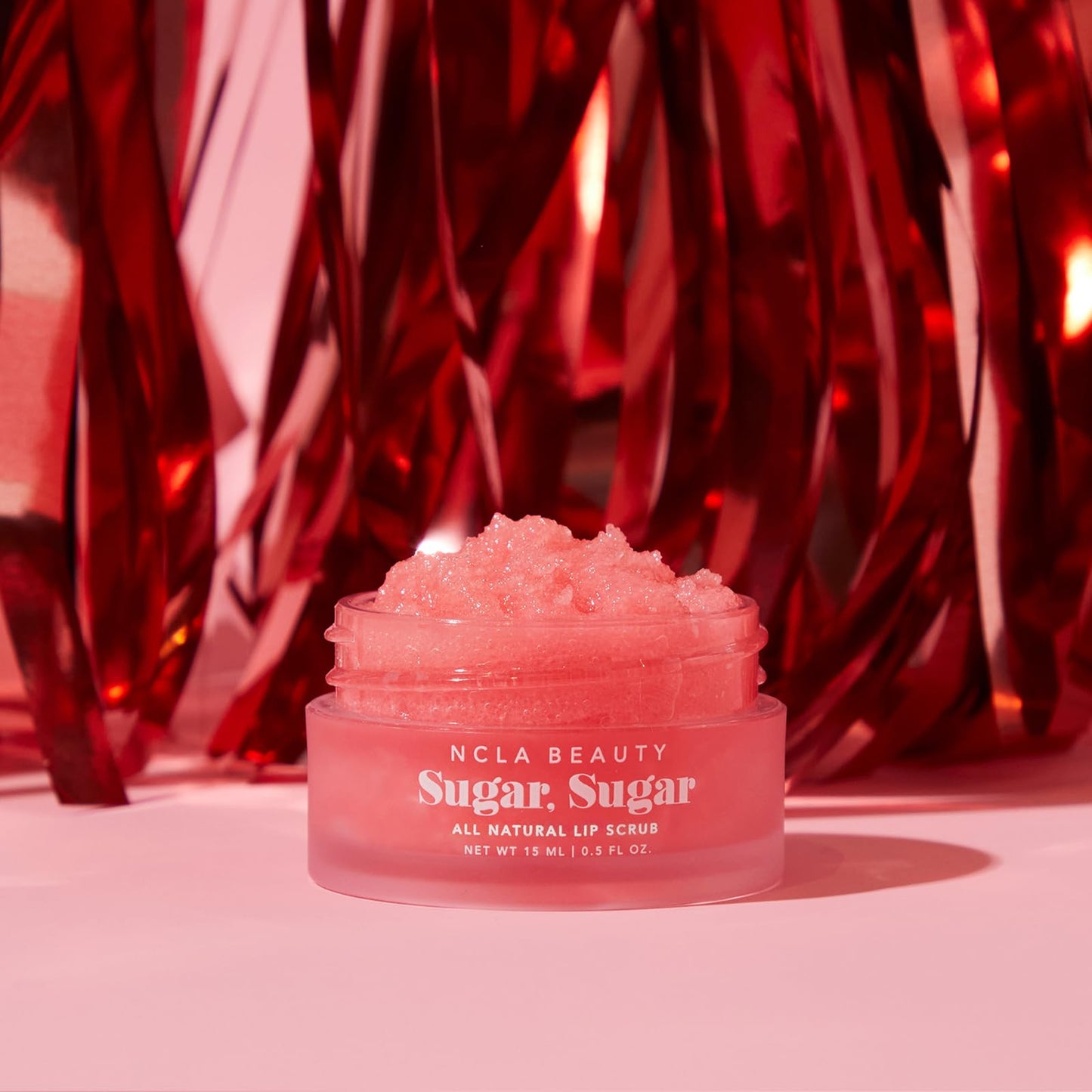 NCLA Beauty Sugar All Natural Lip Scrub - Lip Exfoliator - Made with Sugar, Cocoa and Shea Butter, Agave Nectar - Pink Champagne - 0.5 oz Beauty & Personal Care NCLA BEAUTY
