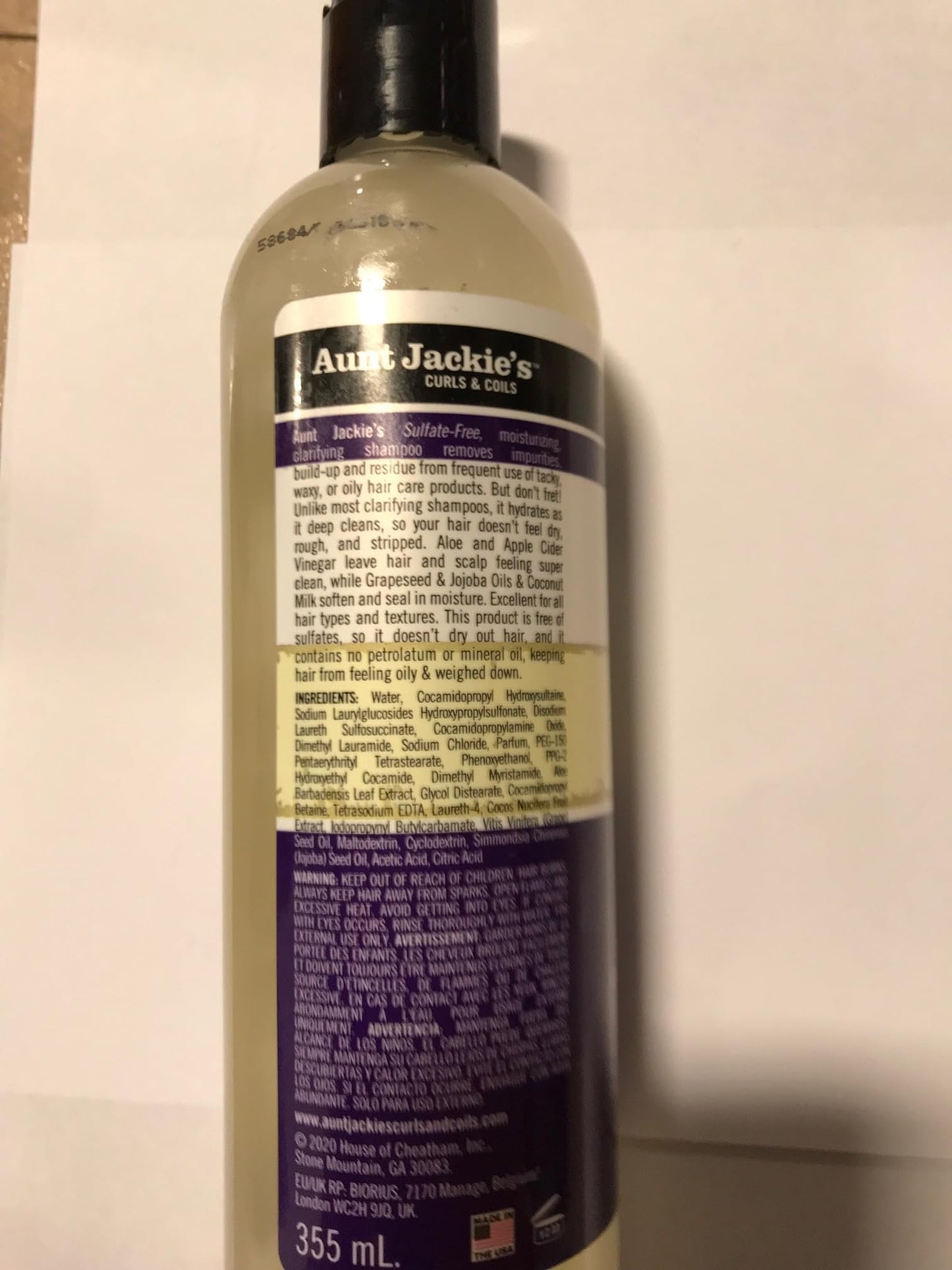 Aunt Jackie's Grapeseed Style Hair Care - Clarifying Shampoo 12oz & Recovery Conditioner 15oz Beauty & Personal Care Aunt Jackie's Grapeseed