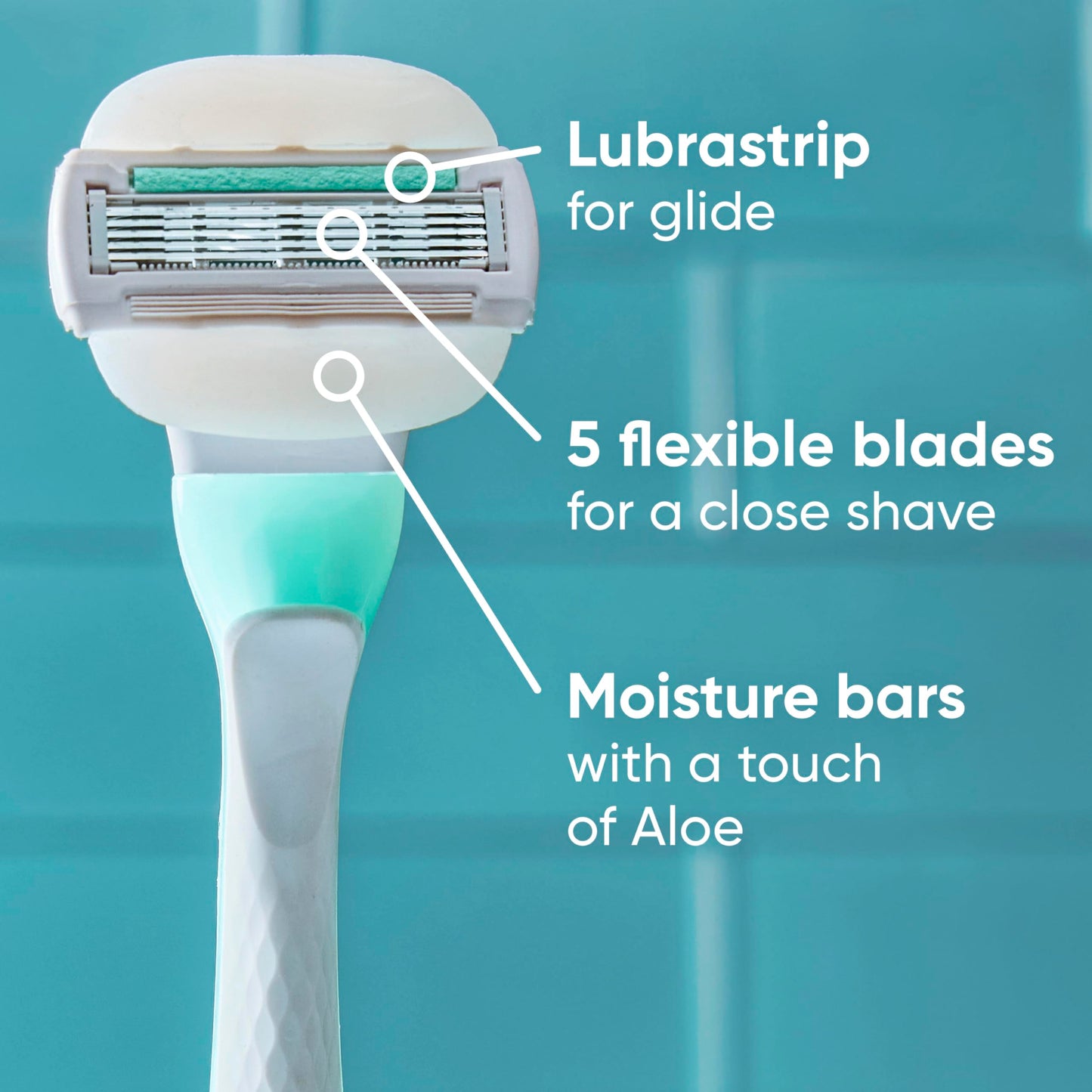 Gillette Venus ComfortGlide Sensitive Disposable Razor for Women, 5 Blades with a Touch of Aloe, Water-Activated Moisture Bars, 2ct Beauty and Personal Care Gillette Venus