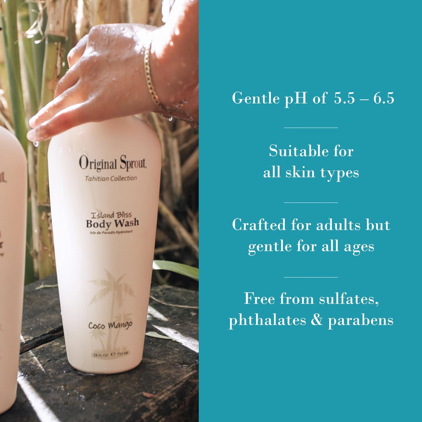 Original Sprout Island Bliss Moisturizing Body Wash for All Skin Types Including Sensitive & Dry Skin, Hydrating Body Wash with Calendula & Rosemary Beauty & Personal Care Original Sprout