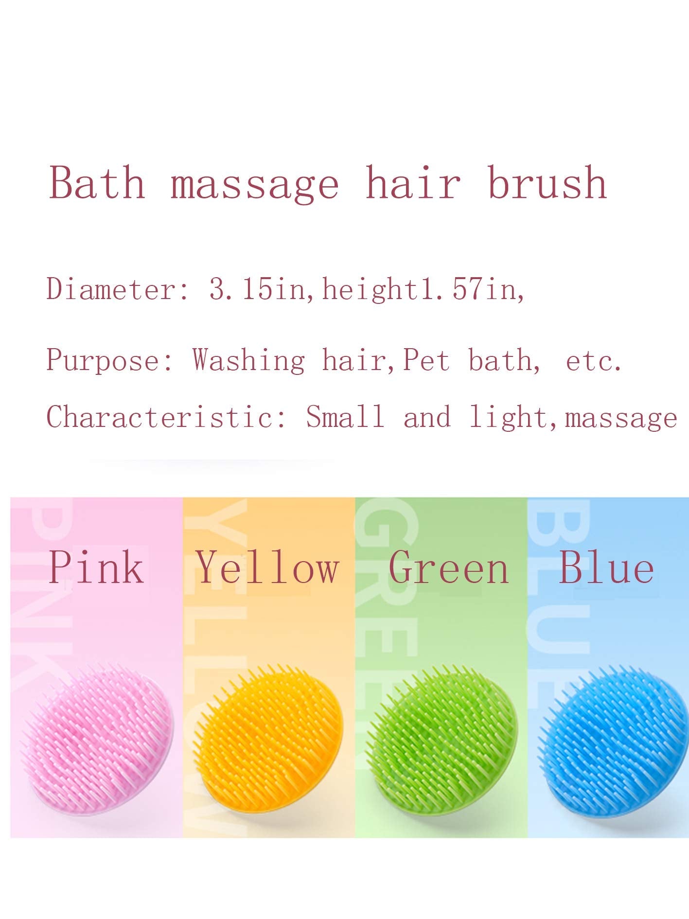 Aroveea Hair Scalp Brush Dandruff Cleaning Brush Shower Scalp Shampoo Brush Scalp Massager Pack of 4(Blue,Green,Yellow,Pink) Beauty & Personal Care Aroveea