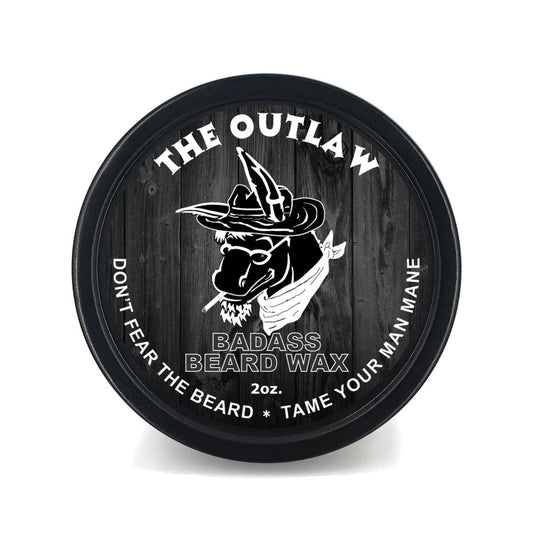 Badass Beard Care Beard Wax for Men - The Outlaw Scent 2 oz - Shea Butter Argan Jojoba Beeswax - Tobacco Vanilla Black Pepper - Medium Hold Beard Beauty and Personal Care Badass Beard Care
